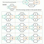 Third Grade Math Puzzle Worksheets Total Product Puzzle 3B   Printable Math Puzzles Grade 7