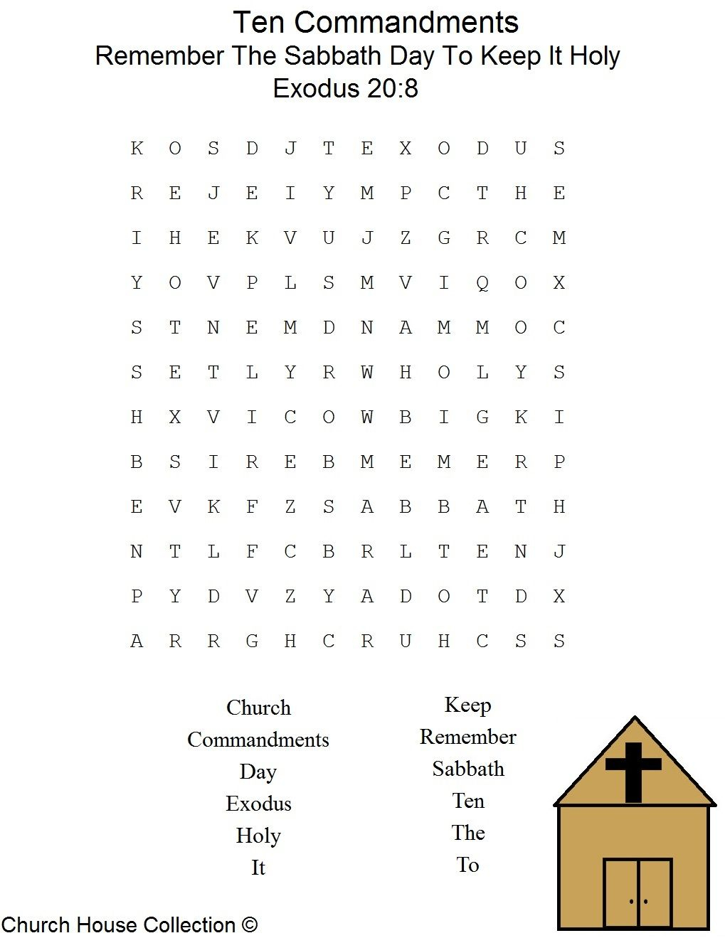 This Is A Free Printable Ten Commandments Word Find Puzzle For The - Printable Crossword Puzzles For Tweens