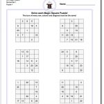 This Page Has 3X3, 4X4 And 5X5 Magic Square Worksheets That Will Get   Printable Deduction Puzzle