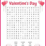 This Printable Valentine's Word Search For Kids Has 18 Words To Find   Free Printable Valentines Crossword