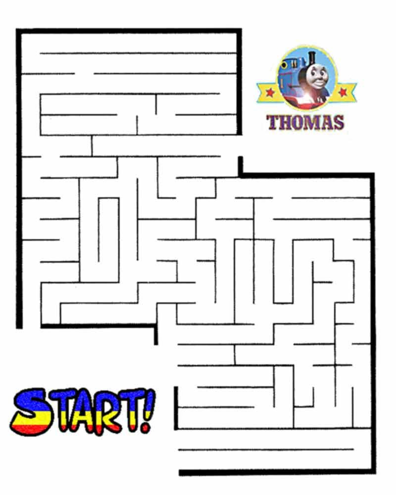 Thomas The Train Halloween Worksheets For Kids | Printable Maze - Printable Train Puzzle