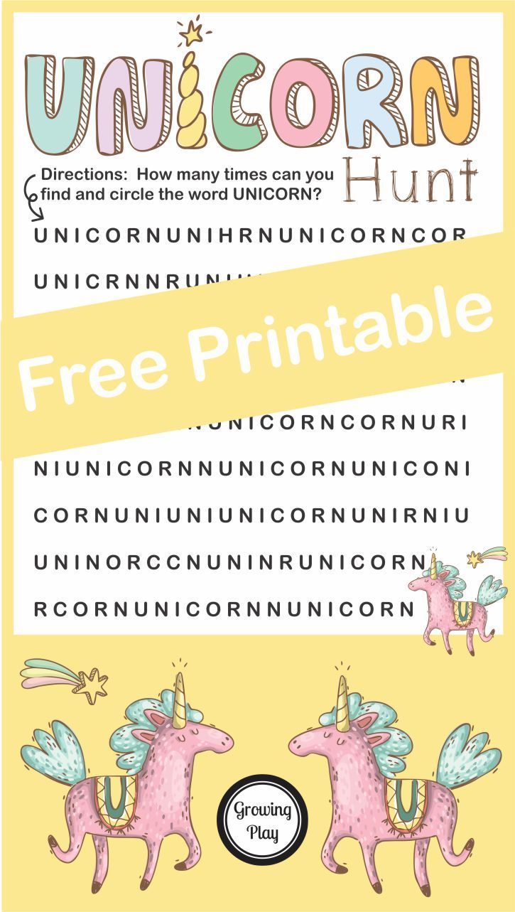 Printable Unicorn Puzzle