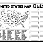 United States Map Quiz & Worksheet: Usa Map Test With Practice   50 States Crossword Puzzle Printable