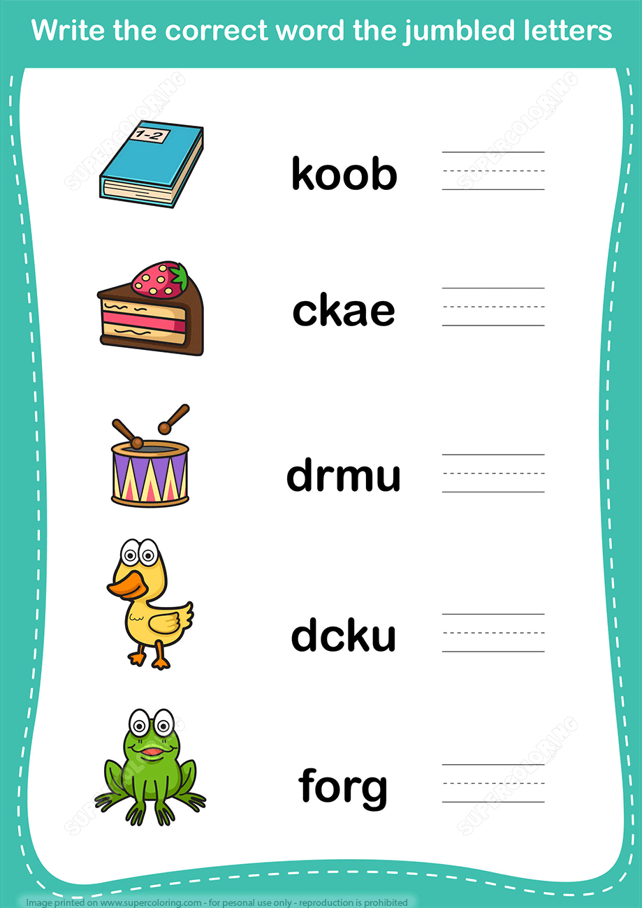 Unscramble Word Worksheet Copy | Free Printable Puzzle Games - Printable Unscramble Puzzles