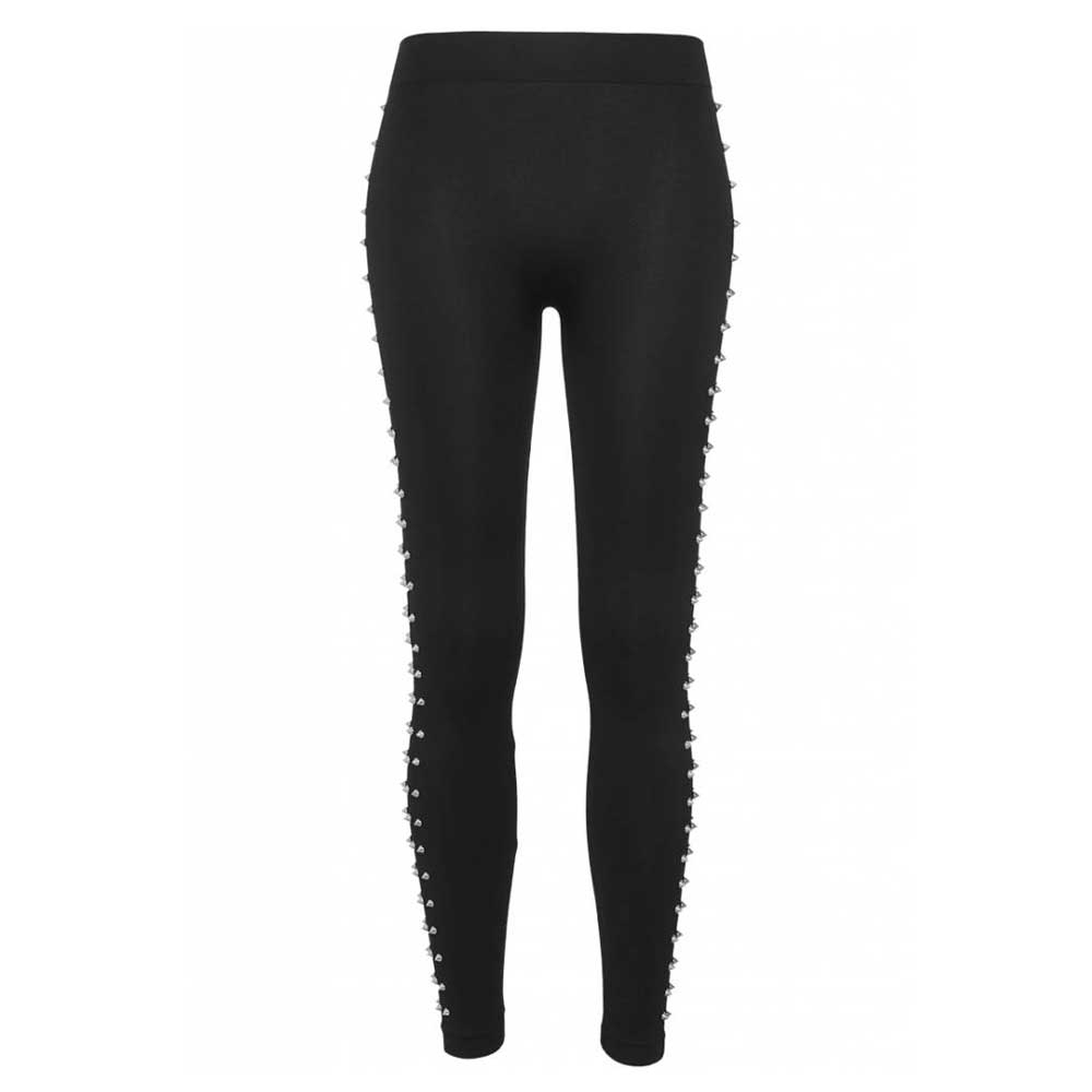 Urban Classics Dames Legging Met Studs Detail Zwart | Attitude Holland - Puzzle Print Leggings