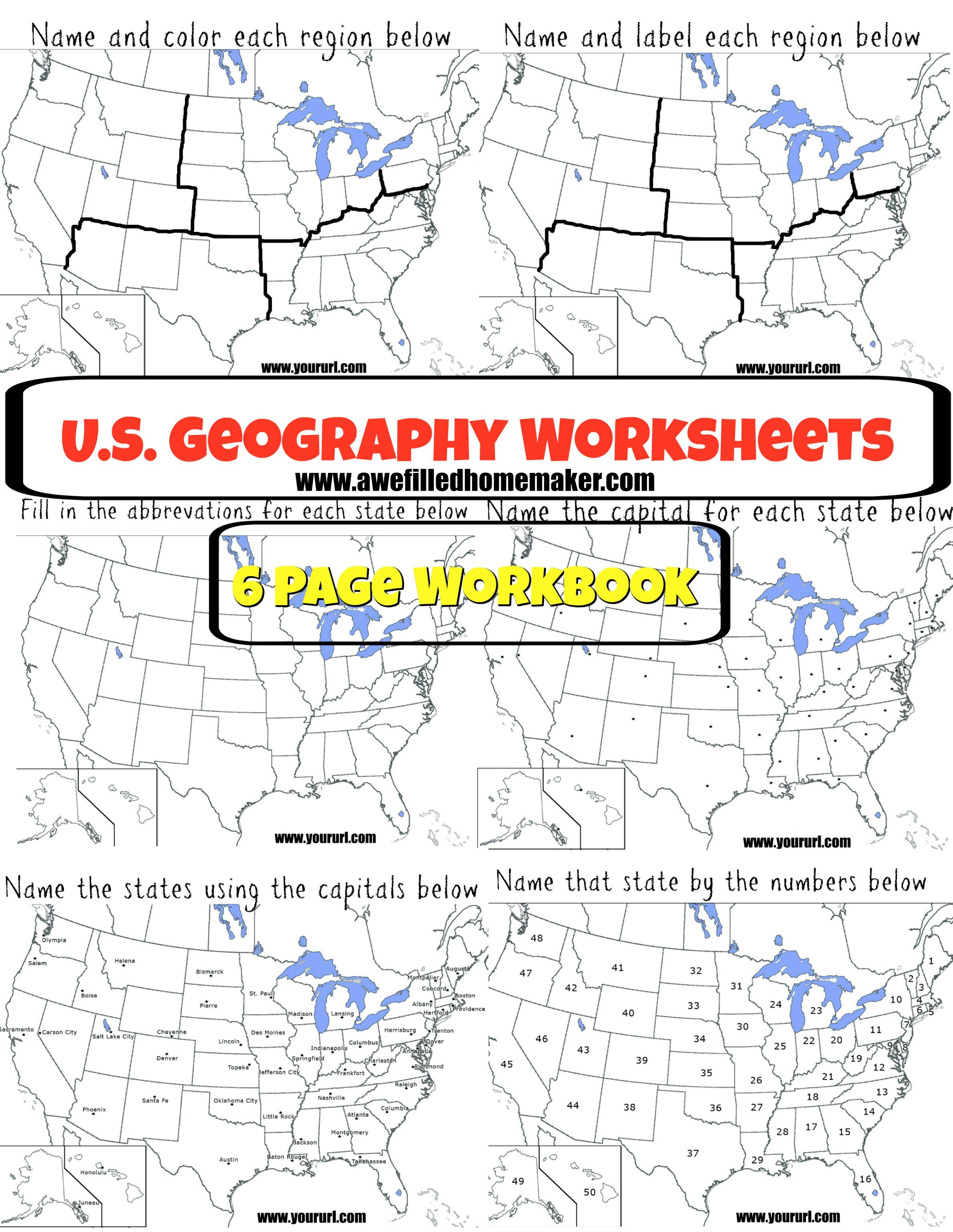 Us Geography Printable Workbook | Homeschool-Geography | Us - Printable Geography Puzzles