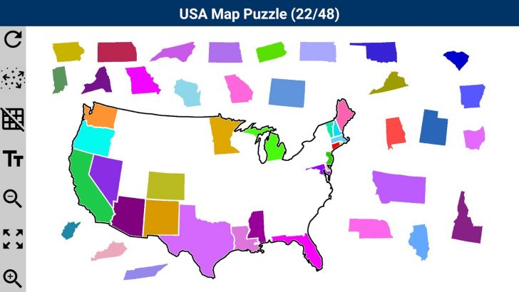 Printable Puzzle Map Of The United States