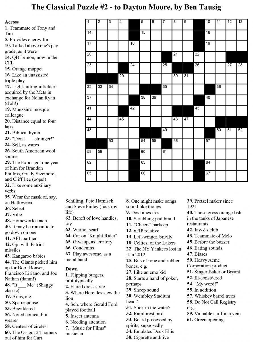 crossword puzzles free printable with answers matt