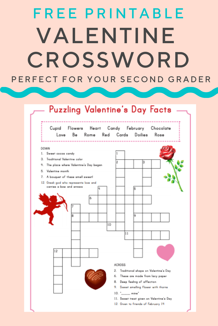 Valentine Crossword | Elementary Activities And Resources - Free Printable Valentine Puzzle Games