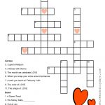 Valentine Crossword Puzzle | Valentine Printables | Crossword, Kids   February Crossword Puzzle Printable