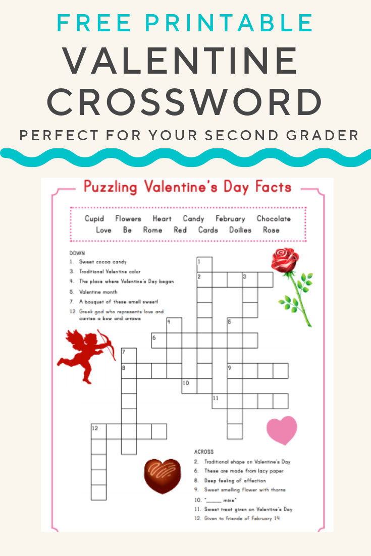 Valentine Crossword | Valentine&amp;#039;s Day | Valentines Day Words - Printable Crossword #3