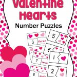 Valentine Hearts Number Puzzles Free Printable | Superheroes And   Printable Heart Puzzles