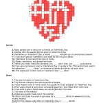 Valentines Day Crossword Puzzle | Will You Be My Valentine   Printable Heart Puzzles