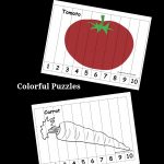 Vegetable Number Puzzles For Kids   Pre K Pages   Printable Number Puzzles For Preschoolers