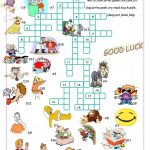 Verbs Of Action//crossword Puzzle Worksheet   Free Esl Printable   Worksheet Verb Puzzle