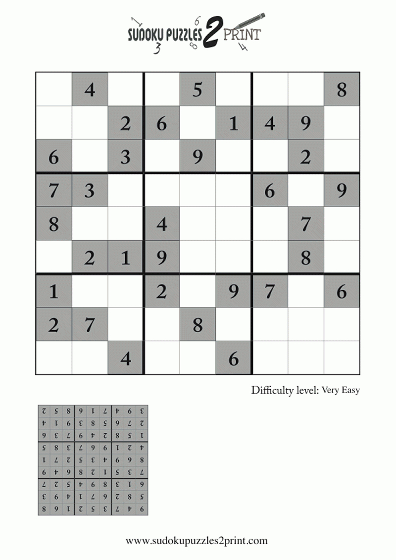 Very Easy Sudoku Puzzle To Print 7 - Printable Puzzle Pdf