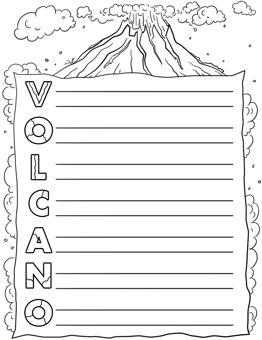 Volcano Acrostic Poem Template | Free Printable Papercraft Templates - Printable Acrostic Puzzle