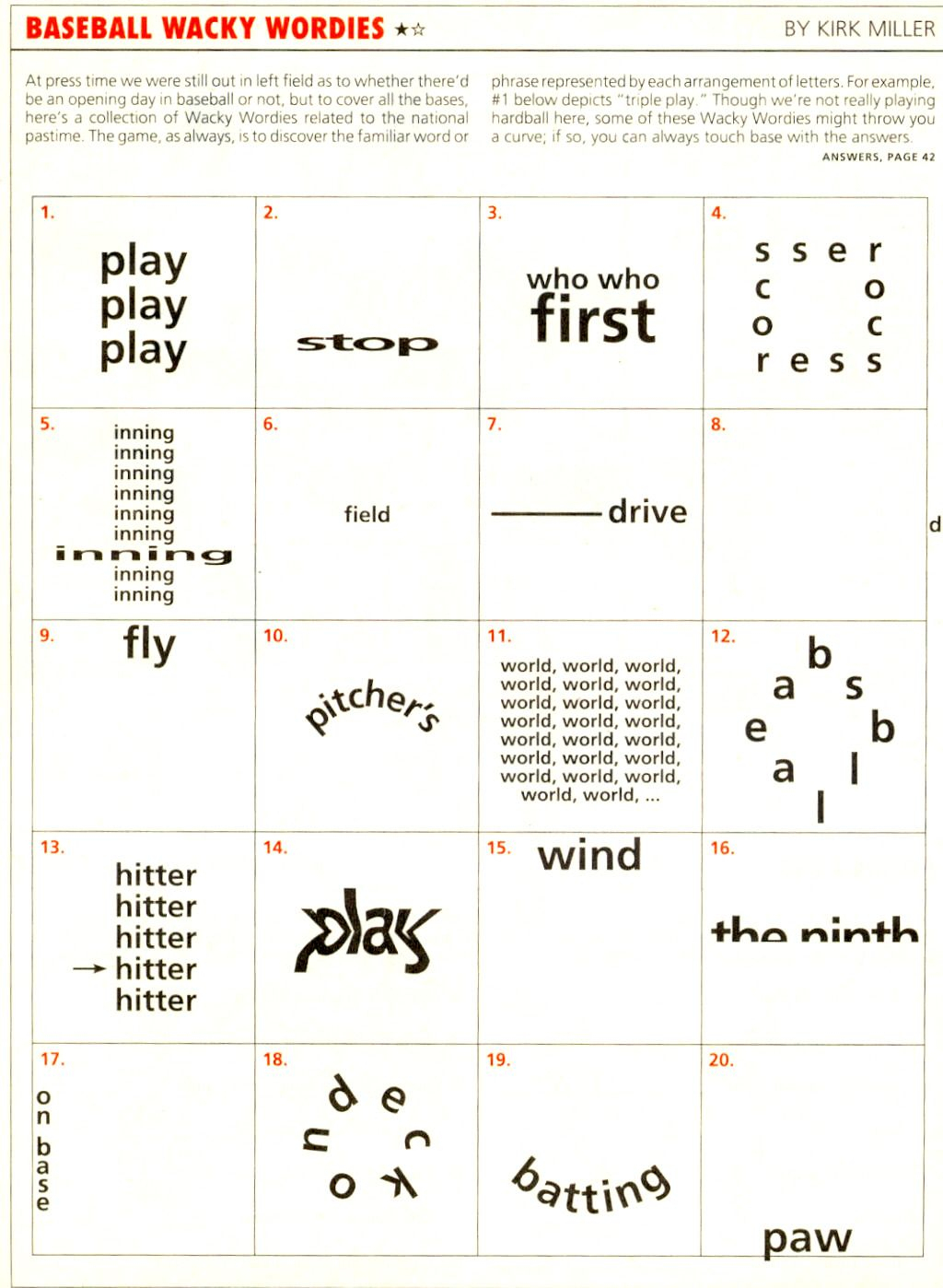 Printable Wordles Puzzles