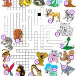 Wild Animals Crossword Puzzle | Lela   Animal Crossword Puzzle Printable