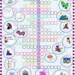 Winter : Crossword Puzzle With Key Worksheet   Free Esl Printable   Printable Winter Crossword Puzzle