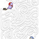 Winter Maze Puzzle | Free Printable Puzzle Games   Printable Labyrinth Puzzles