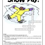 Winter Word Puzzles & Compound Words Vocabulary Worksheets | Woo! Jr   Winter Crossword Puzzle Printable