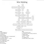 Wire Welding Crossword   Wordmint   Printable 2 Speed Crossword