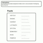 Word Scramble Worksheets With Answers | Thanksgiving Word Scramble   Printable Jumble Puzzles With Answers