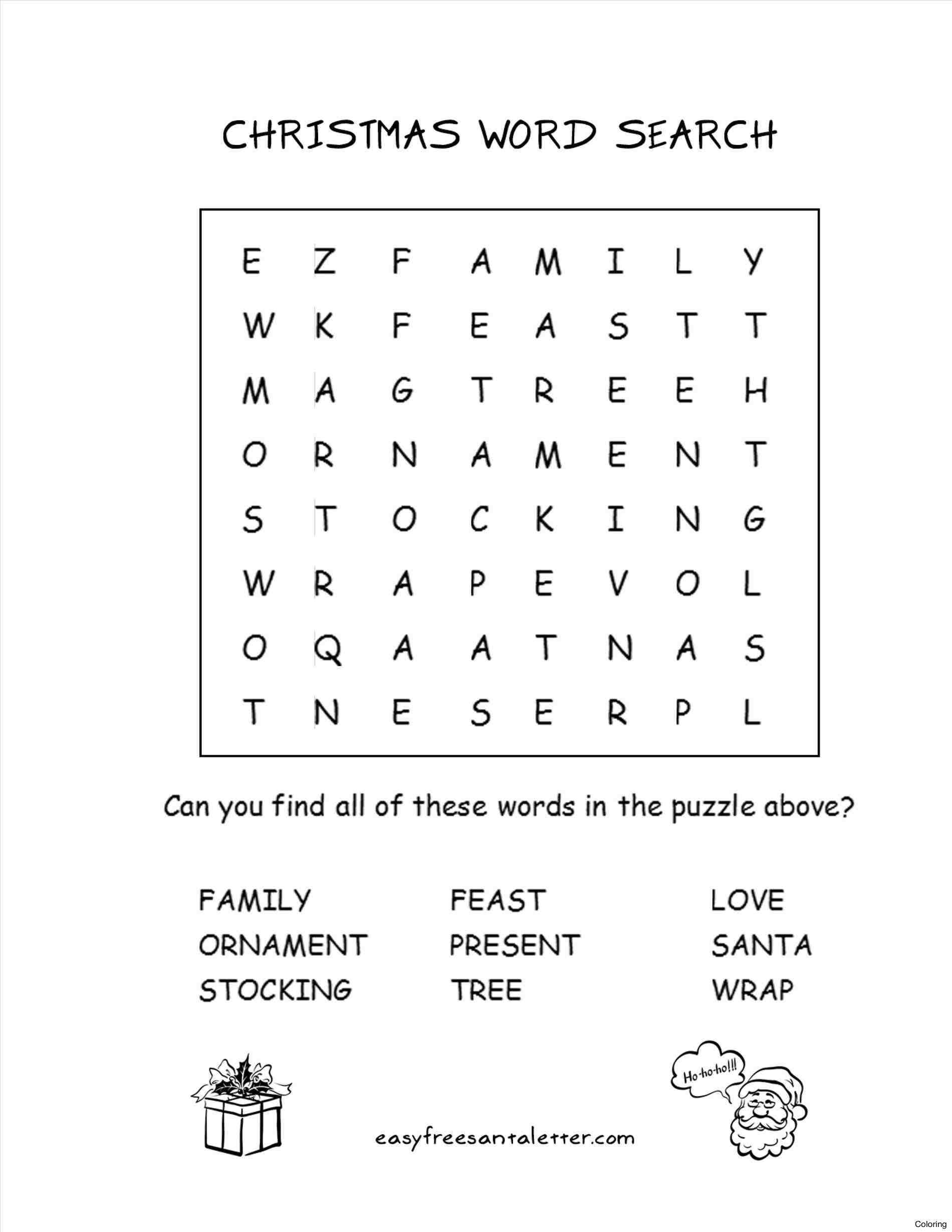 Easy Word Search Puzzles To Print