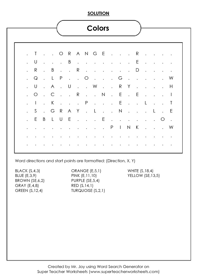 Word Search Puzzle Generator - Printable Puzzle Generator