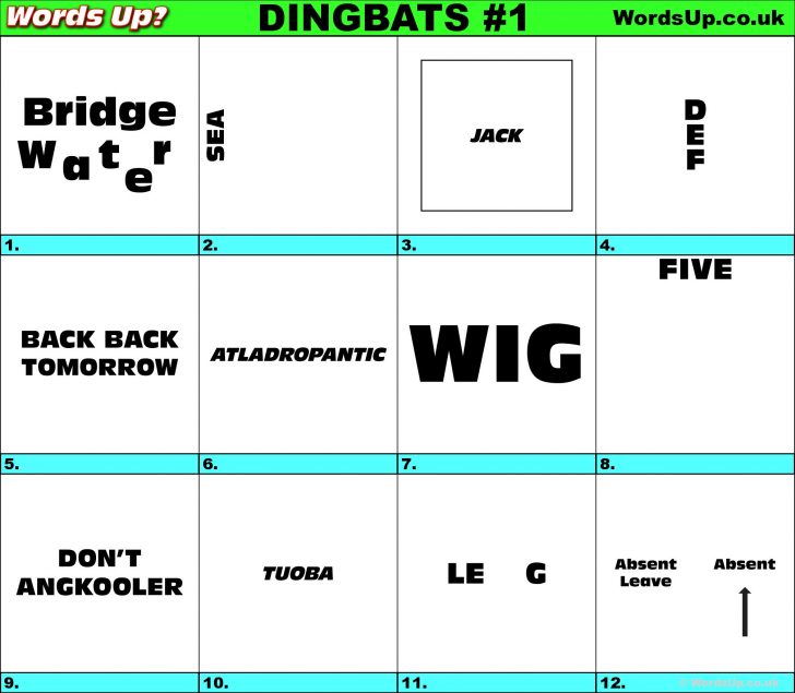 words up dingbat puzzles printable dingbat puzzles with answers