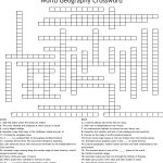 World Geography Crossword   Wordmint   Printable Geography Puzzles