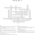 World War 1 Crossword   Wordmint   Wwi Crossword Puzzle Printable