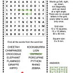 Zoo Animals Word Search Puzzle | Free Printable Puzzle Games   Zoo Crossword Puzzle Printable